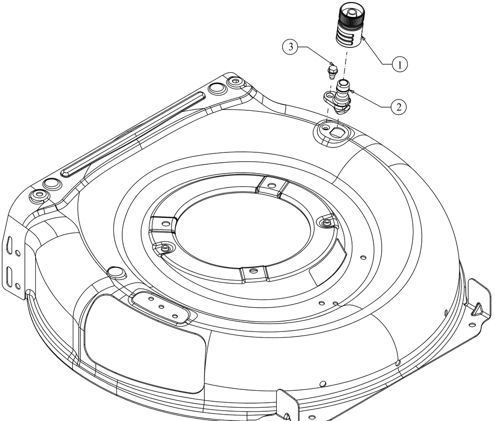 Deck Wash Nozzle Diagram and Parts List for SC100 (11AA92J710)(2016) Cub Cadet Lawn Mower